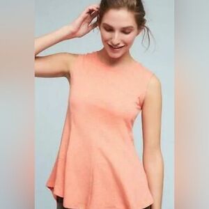 Anthropologie Eri + Ali‎ Evie Coral T-Shirt Top Size Medium